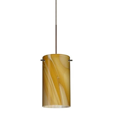 Besa Lighting Besa Pendant Stilo 7 Bronze Honey 1x50W GY6.35 XP-4404HN-BR